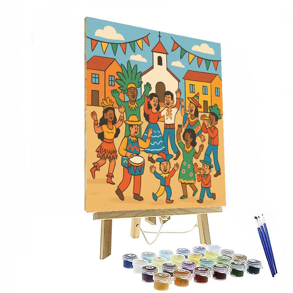 Harmonious Village Festival Painting By Numbers Kit