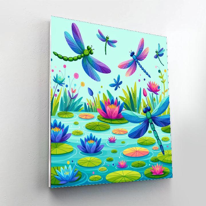 Daring Dragonflies Paint By Numbers Art