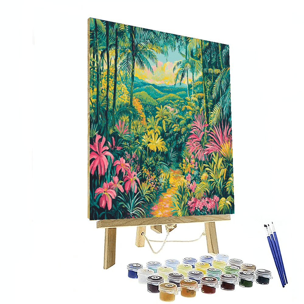 Henri Rousseau Inspired Exotic Tropics  Paint By Numbers