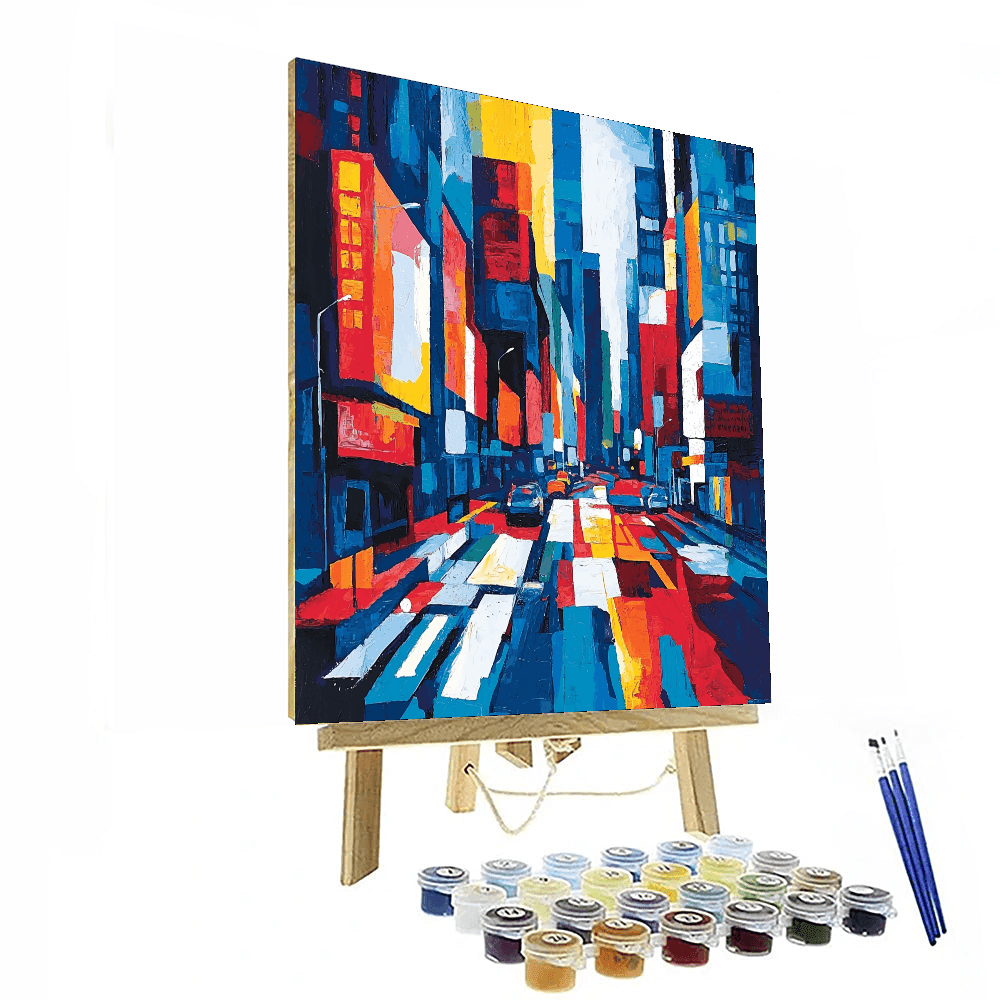 Mondrian Inspired Urban Abstract - DIY Painting By Numbers Kit