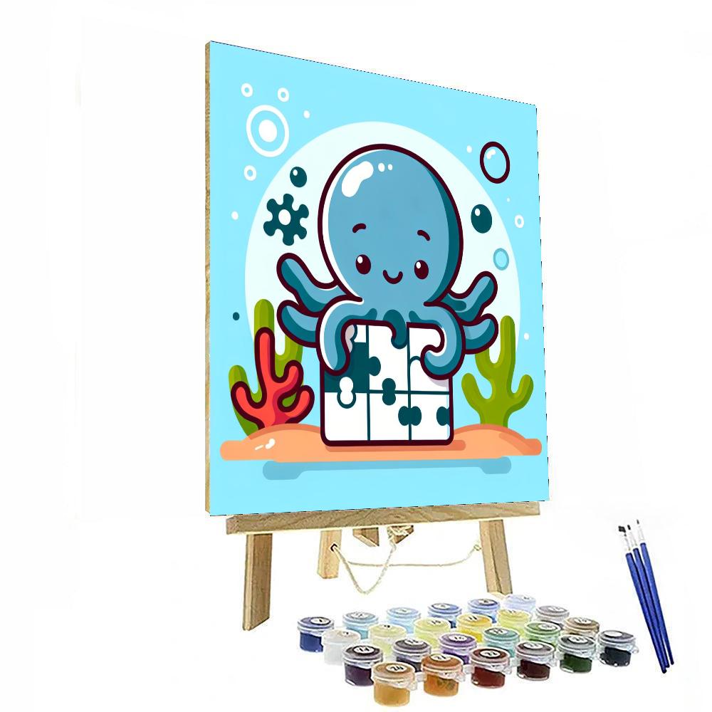 Clever Octopus Puzzle Paint By Numbers Art