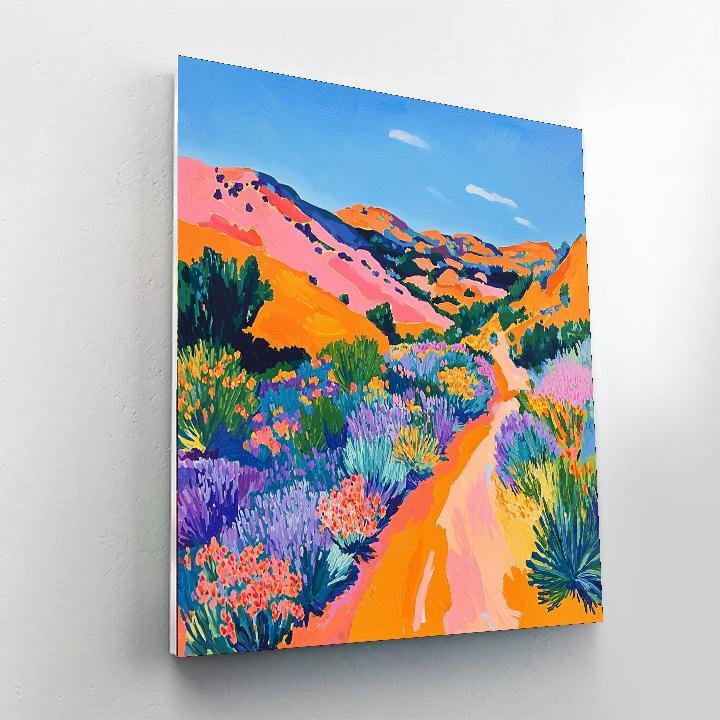 David Hockney Inspired Vibrant Desert Mirage  Painting By Numbers Kit