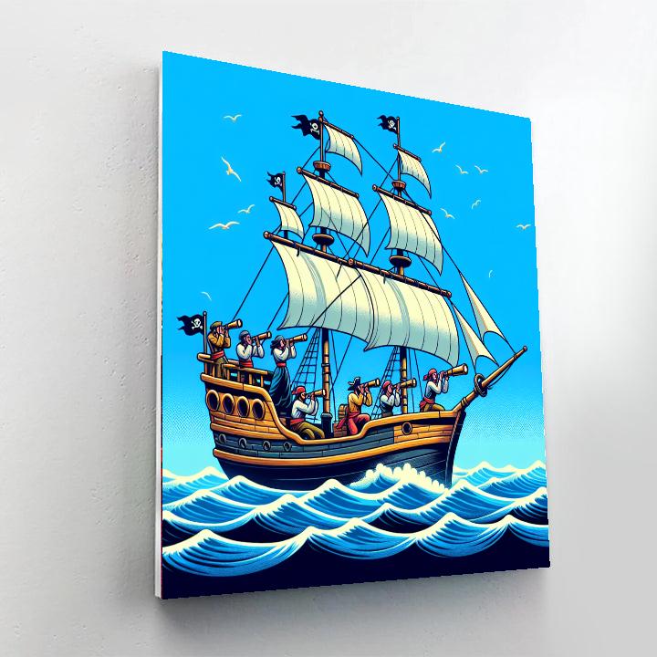 Adventurous Pirates' Treasure Painting By Numbers Kit