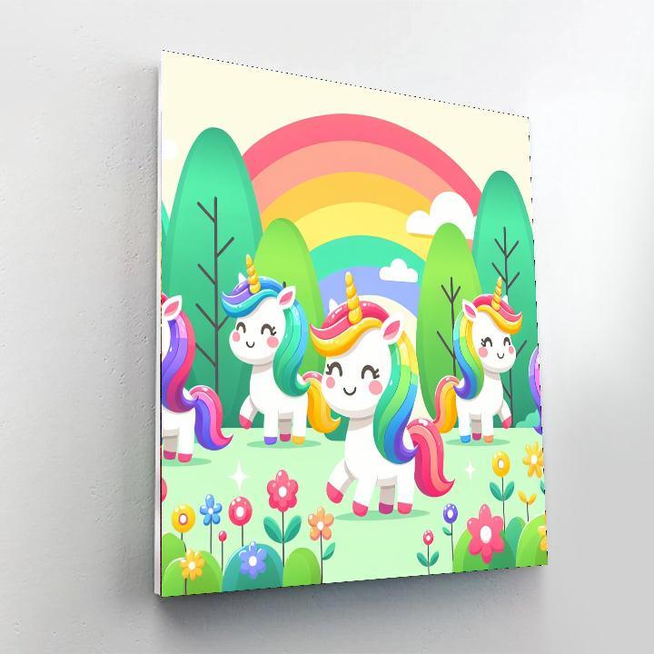 Magical Unicorn Forest Adventure Paint By Numbers Art