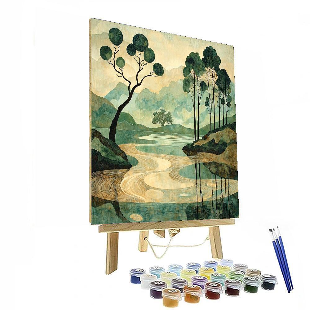 Nandalal Bose Inspired Ethereal Earthscape  Paint By Numbers