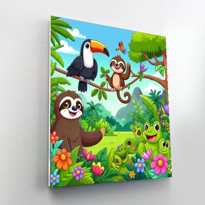 Rainforest Revelry Painting Number Kit