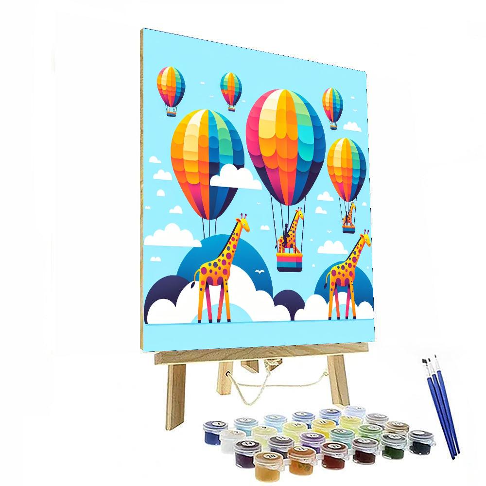 Giraffe Sky Explorers Paint By Numbers Art