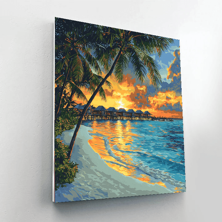 The Maldives DIY Paint By Numbers