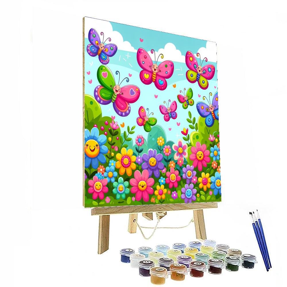 Butterfly Garden Parade Number Painting