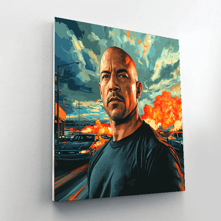 Vin Diesel: The Fast And Furious Heart Of Action Paint By Color