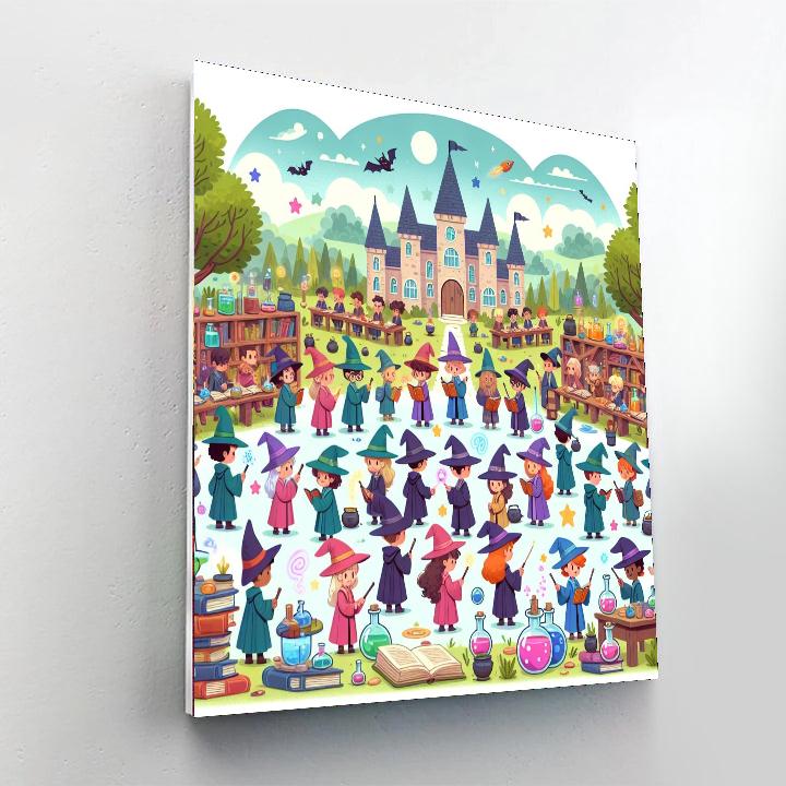 Whimsical Wizard Academy Painting By Numbers Kit
