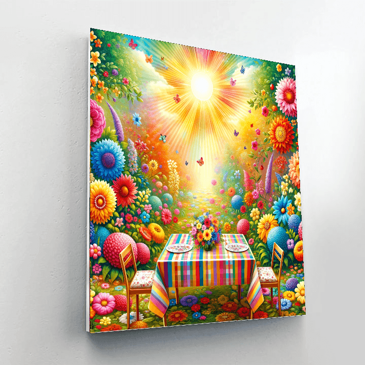 Joyful Rainbow Garden DIY Paint By Numbers