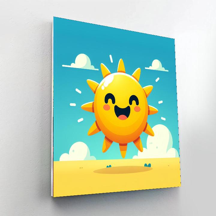 Giggly Sun Paint By Numbers Art