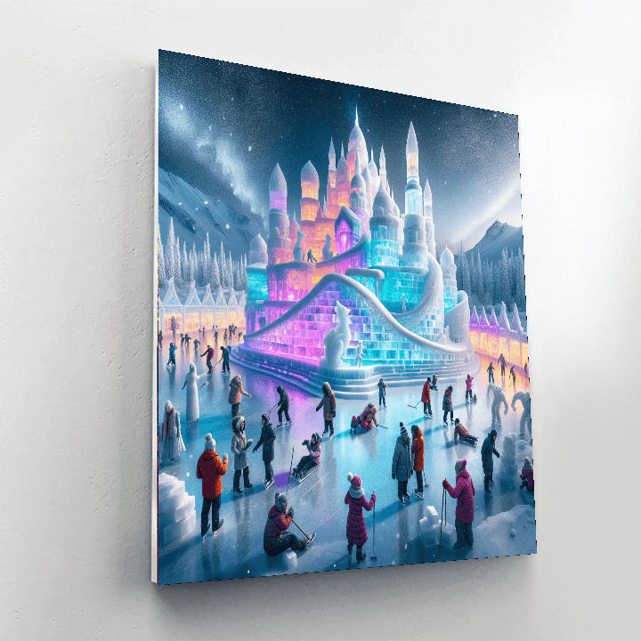 Snow And Ice Festival Paint By Color
