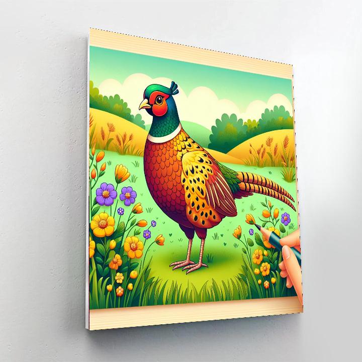 Perceptive Pheasant Paint By Numbers Art