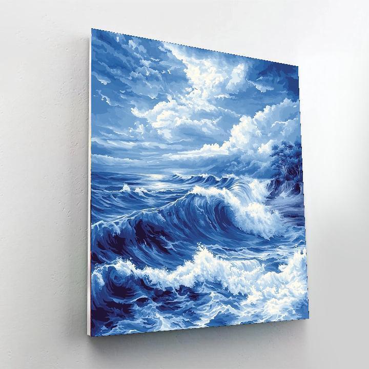 Hokusai Inspired Magical Ocean Breeze  Painting By Numbers Kit