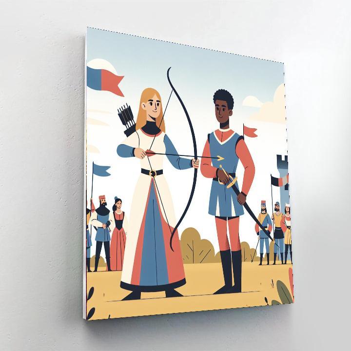 Medieval Tournament Games Painting Number Kit