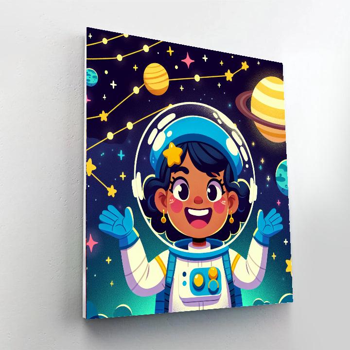 Friendly Astronaut's Cosmic Discovery Paint By Numbers Kits