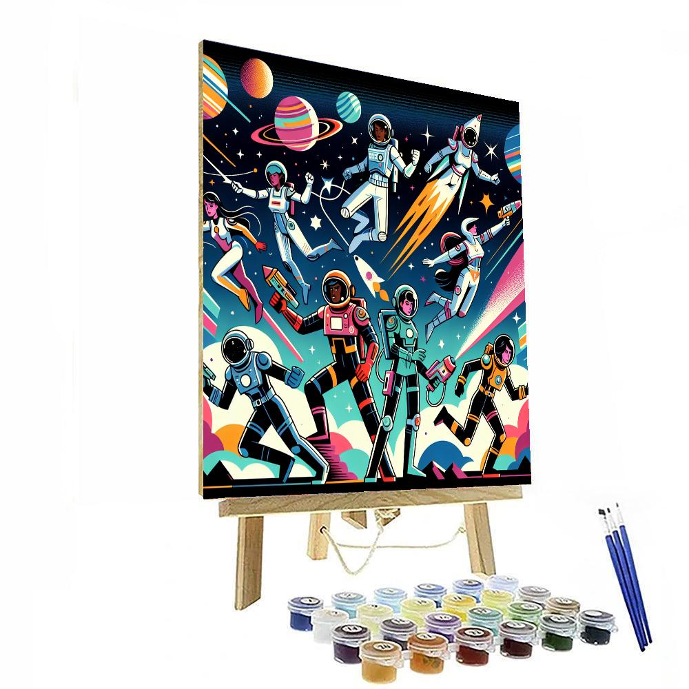 Galactic Battle Heroes Number Painting