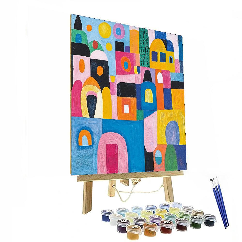 Paul Klee Inspired Chromatic Whimsy  Numbered Painting Kits