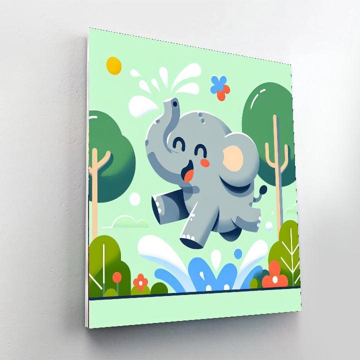 Giggling Elephant Numbered Painting Kits