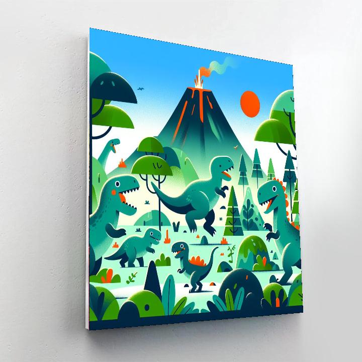 Jurassic Journey Number Painting