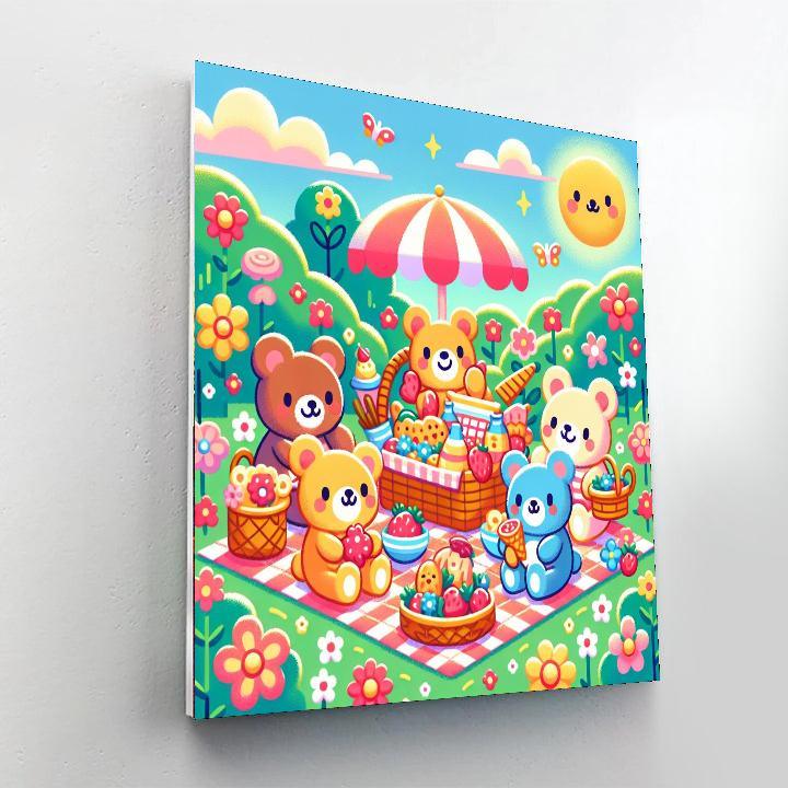 Charming Cuddly Bears Painting Number Kit