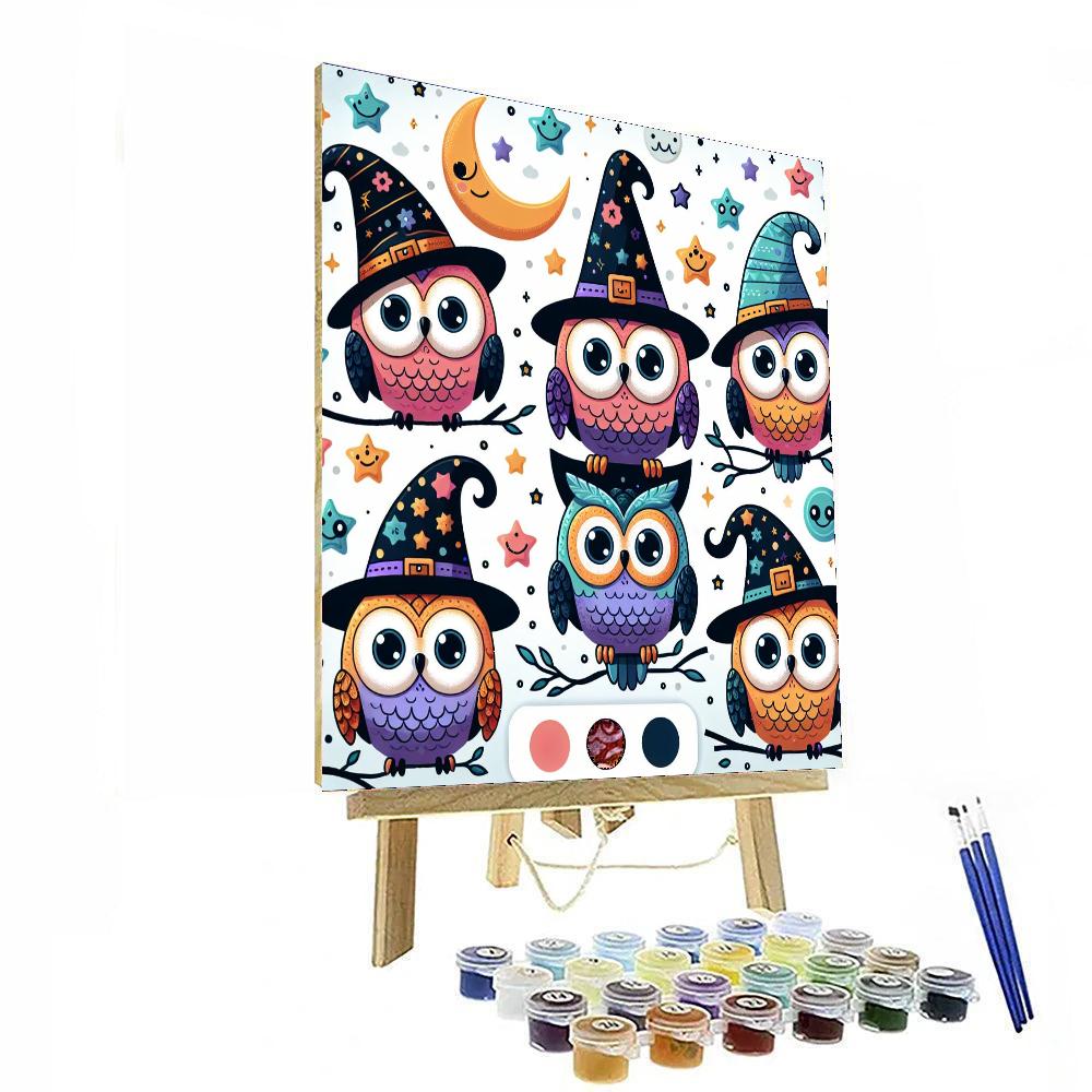 Wondrous Wizarding Owls Paint By Numbers