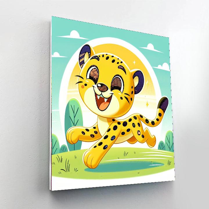 Cheeky Cheetah Paint By Numbers Art