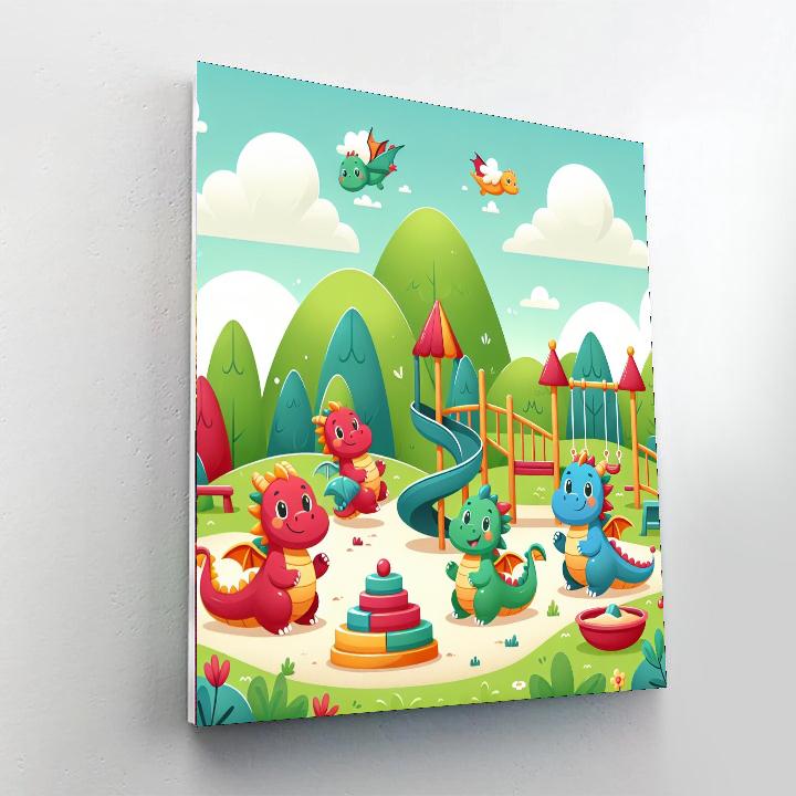 Happy Dragon Playground Paint By Number