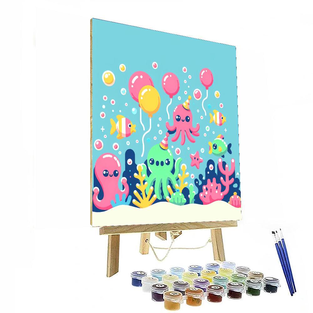 Underwater Bubble Party Painting By Numbers Kit