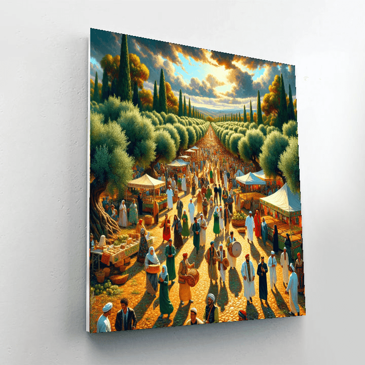 Fête De L'olivier - Tunisia Number Painting