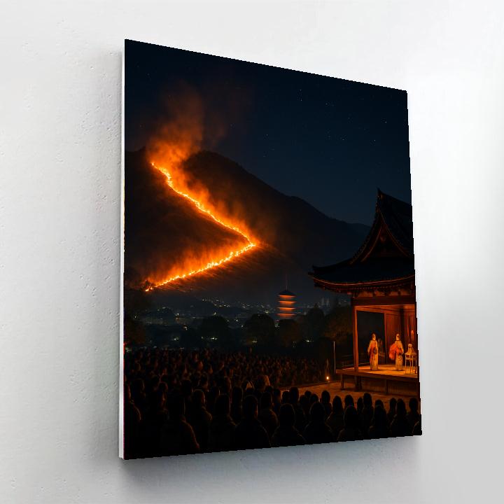 Yamayaki Festival DIY Paint By Numbers