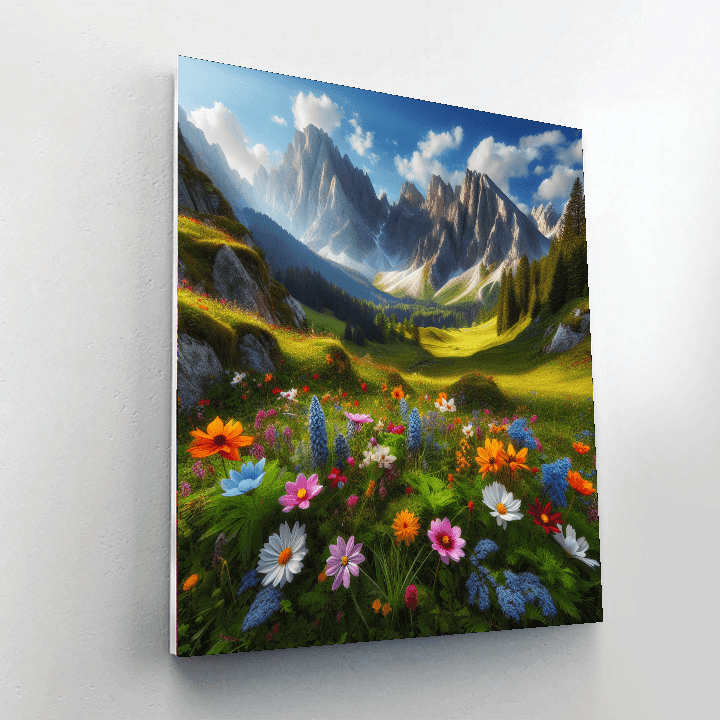 Alpine Meadow Serenity Paint By Numbers