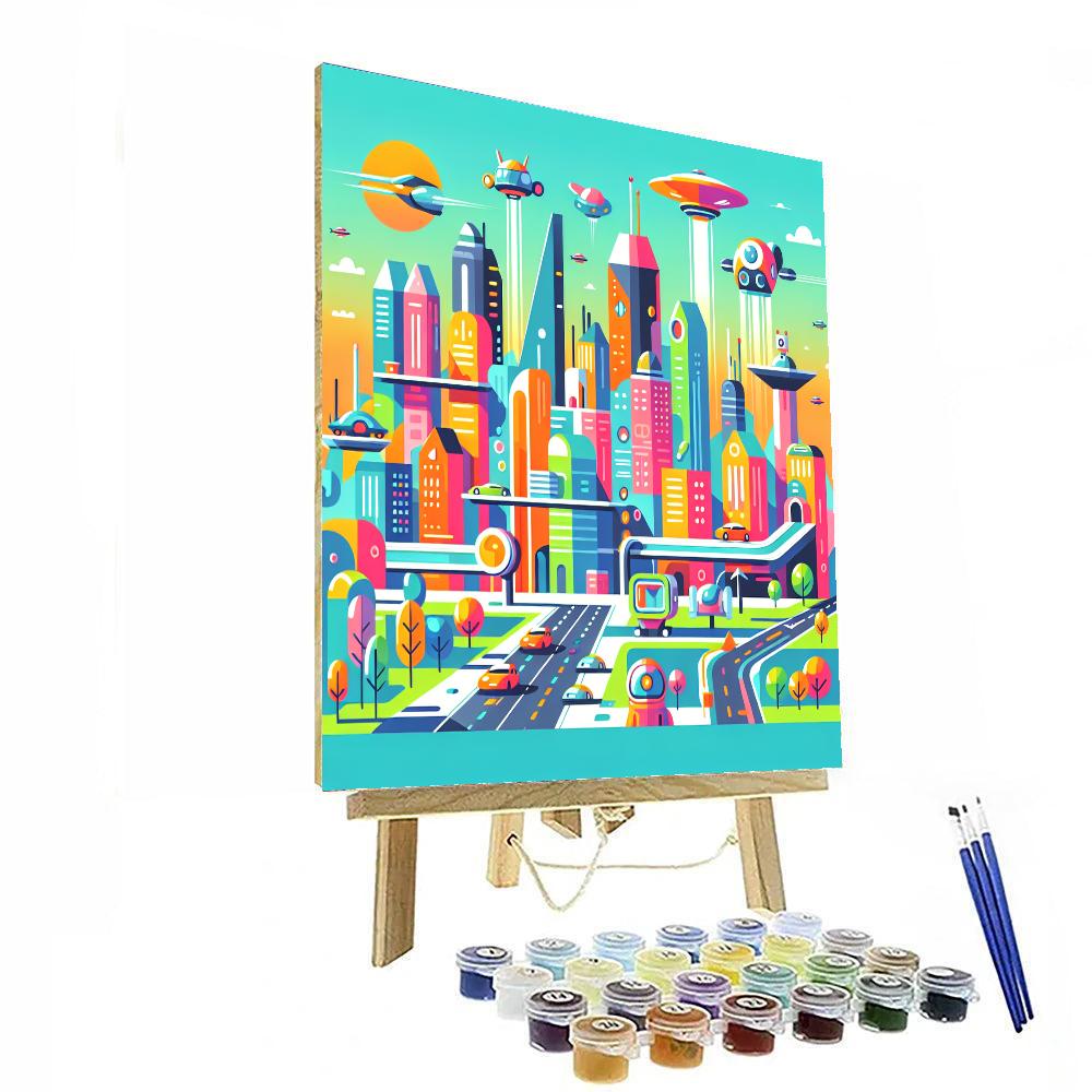 Futuristic City Ventures Painting Number Kit