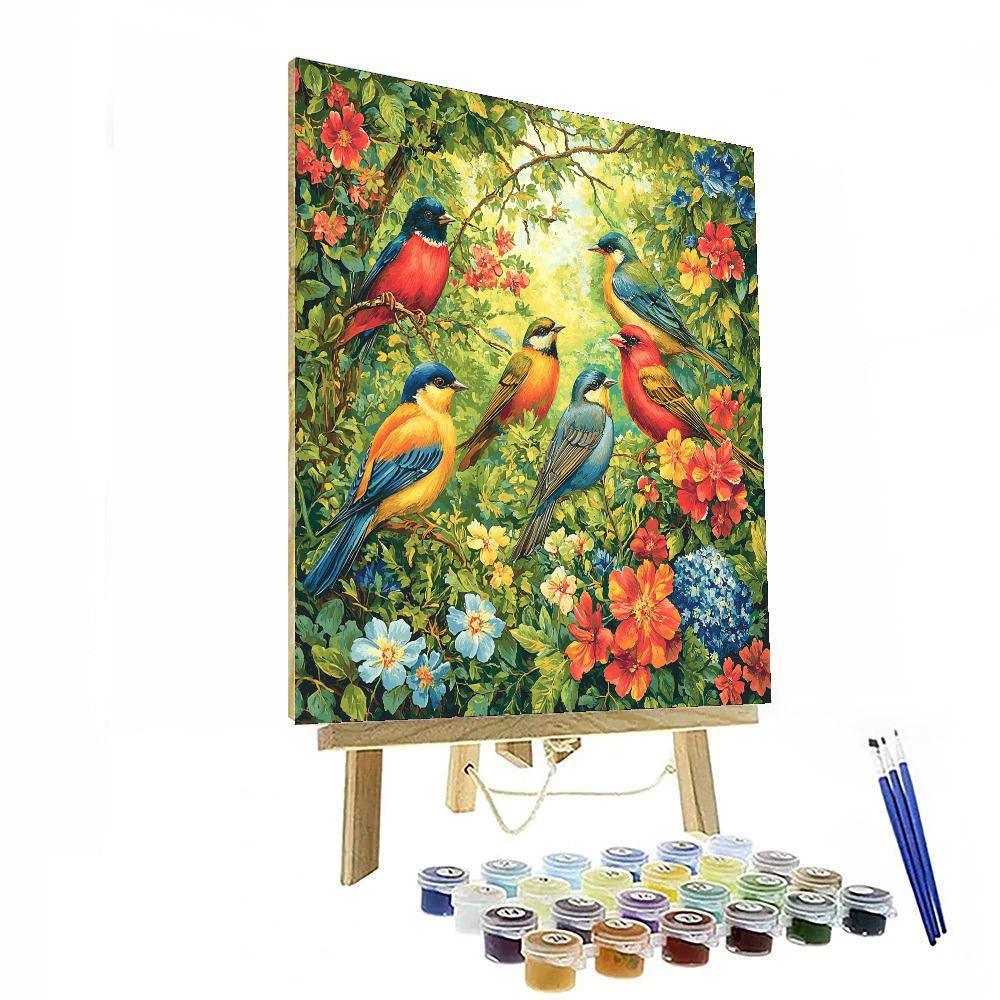 John James Audubon Inspired Lively Serenade  DIY Paint By Numbers