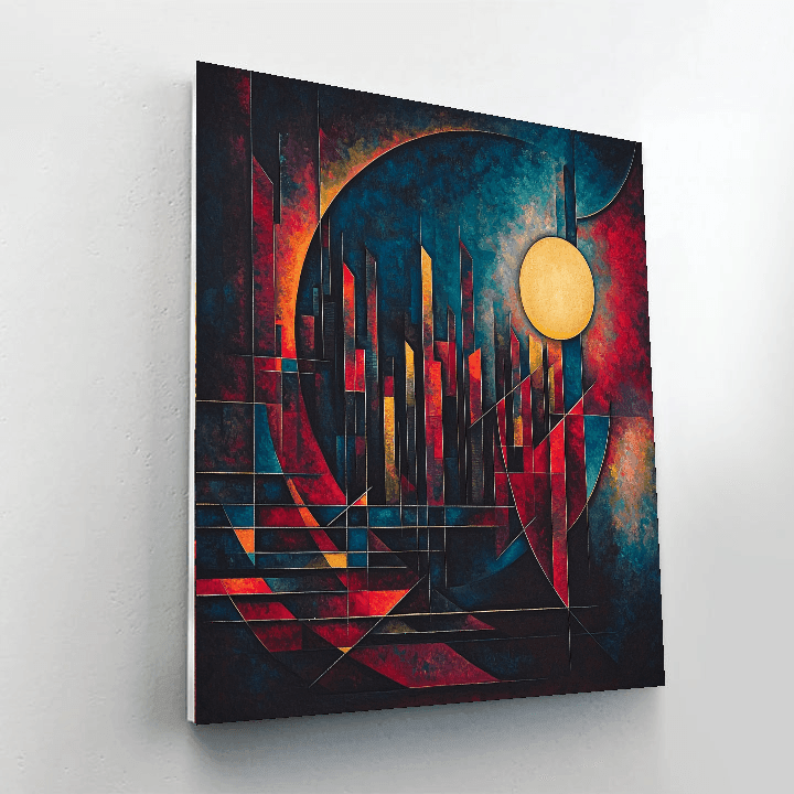 Wassily Kandinsky Inspired Abstract Urban Nights  Paint By Numbers Kits