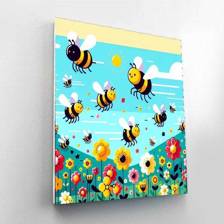 Buzzing Bee Ballet Paint By Color