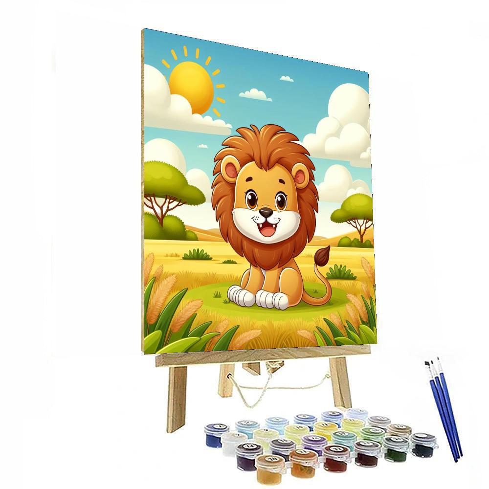 Fun Loving Lion Number Painting