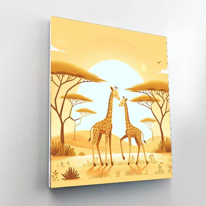 Gentle Giant Giraffe Gathering Paint By Number