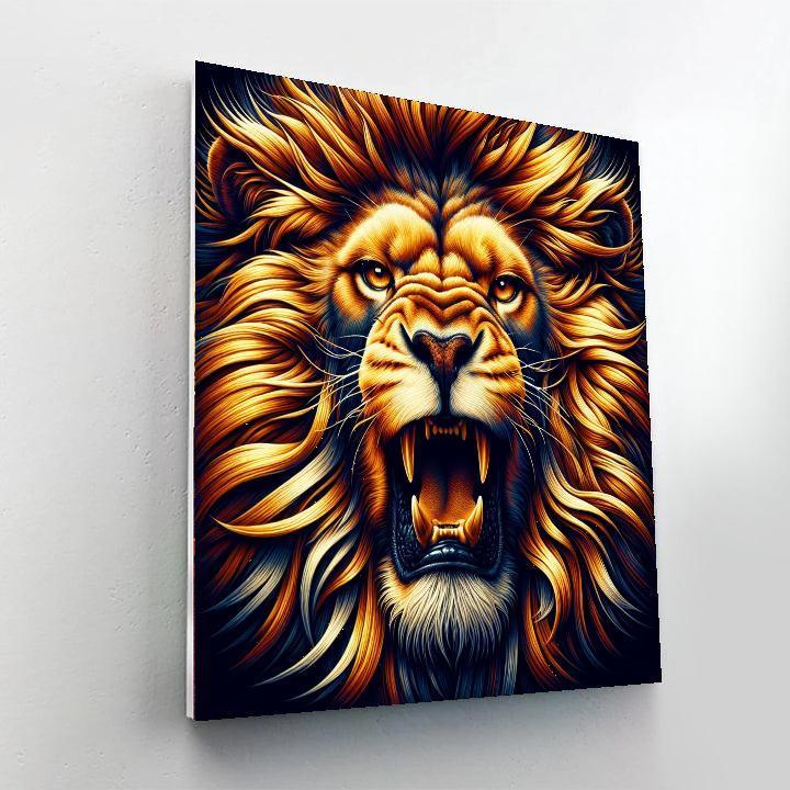 Majestic Lion Roar DIY Paint By Numbers