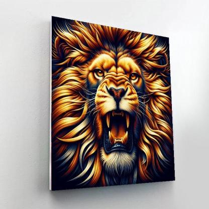 Majestic Lion Roar DIY Paint By Numbers