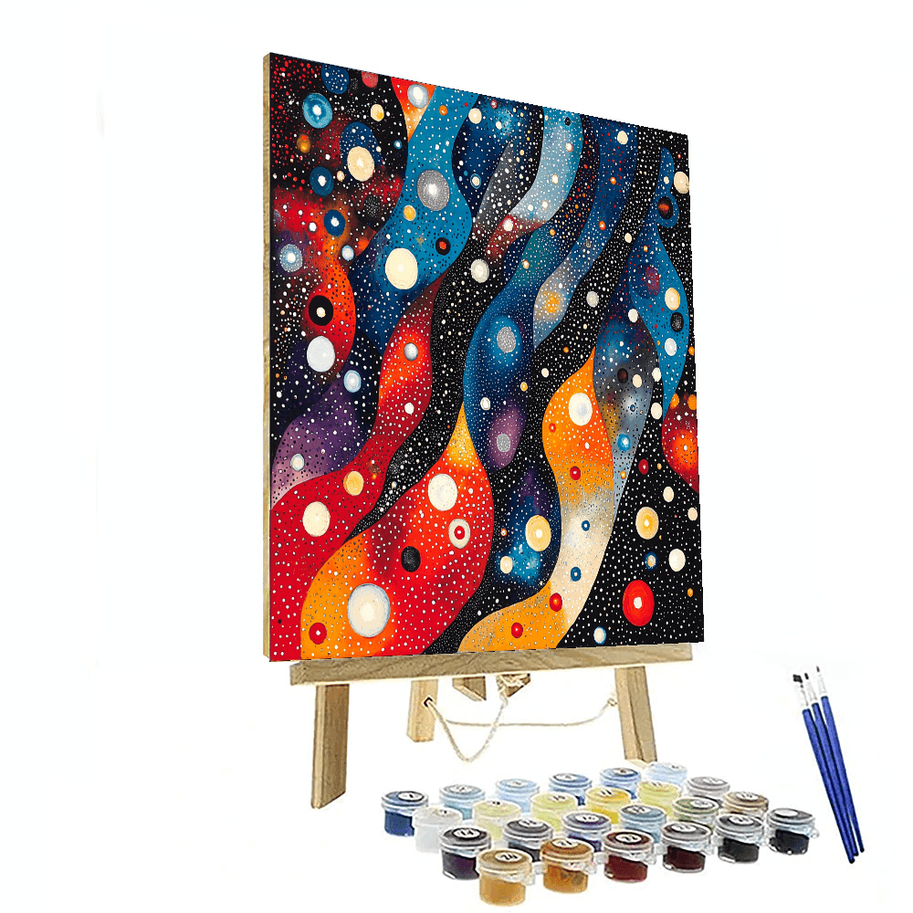 Yayoi Kusama Inspired Intergalactic Odyssey  Paint By Color