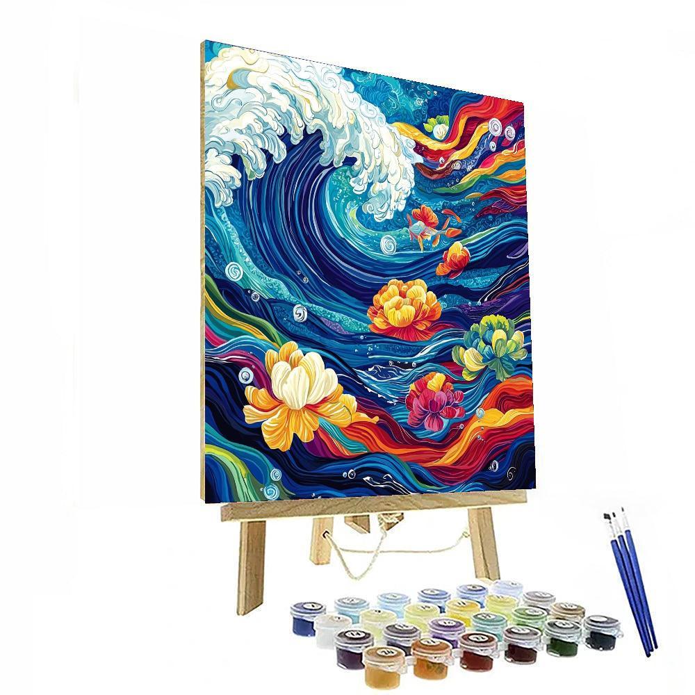 Hokusai Inspired Explorers Of The Deep  Painting By Numbers Kit