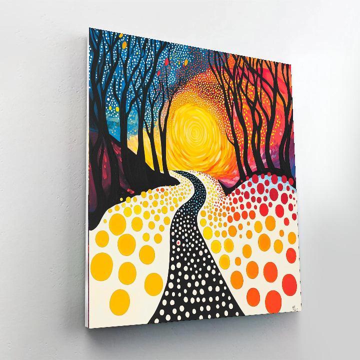 Yayoi Kusama Inspired Polka Dot Dreamscape  Paint By Number