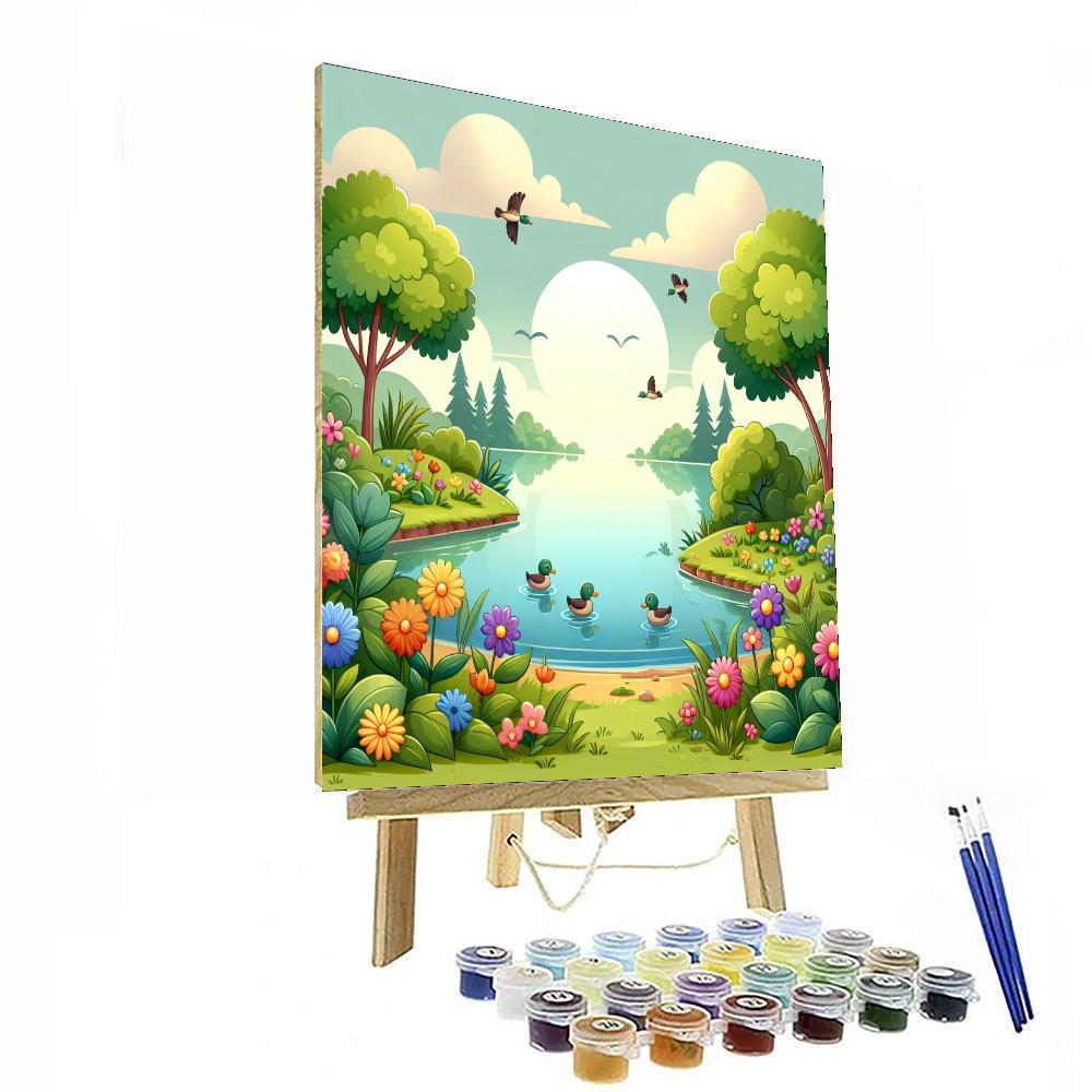 Lively Lake Painting Number Kit