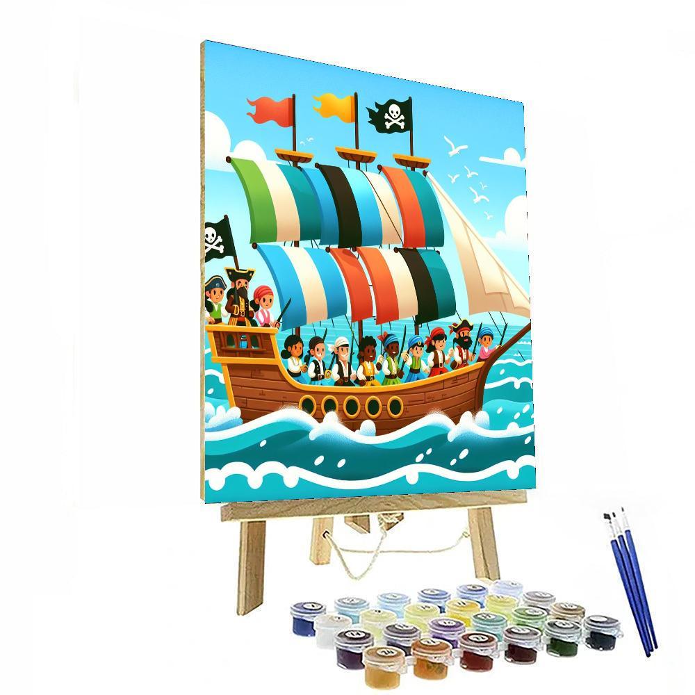 Sailing Pirate Quest Painting Number Kit