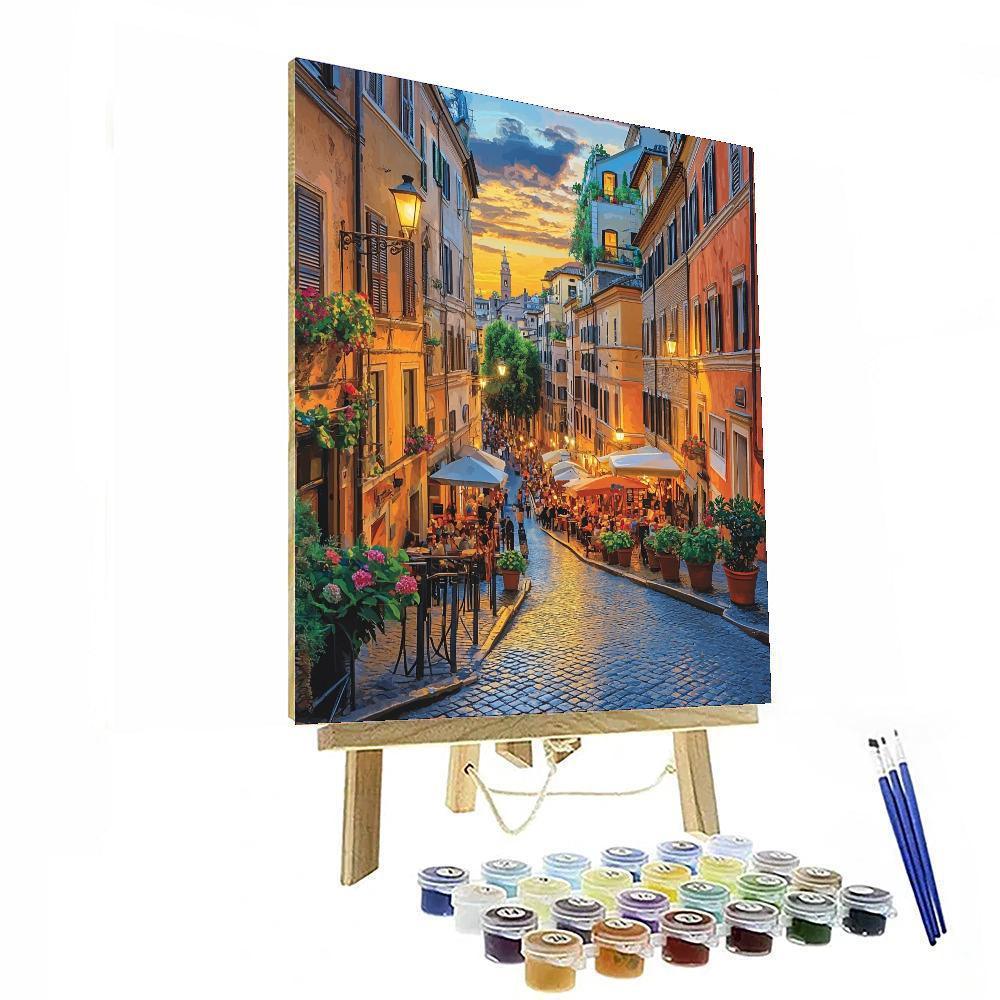 The Eternal City: Rome's Trastevere Painting Number Kit