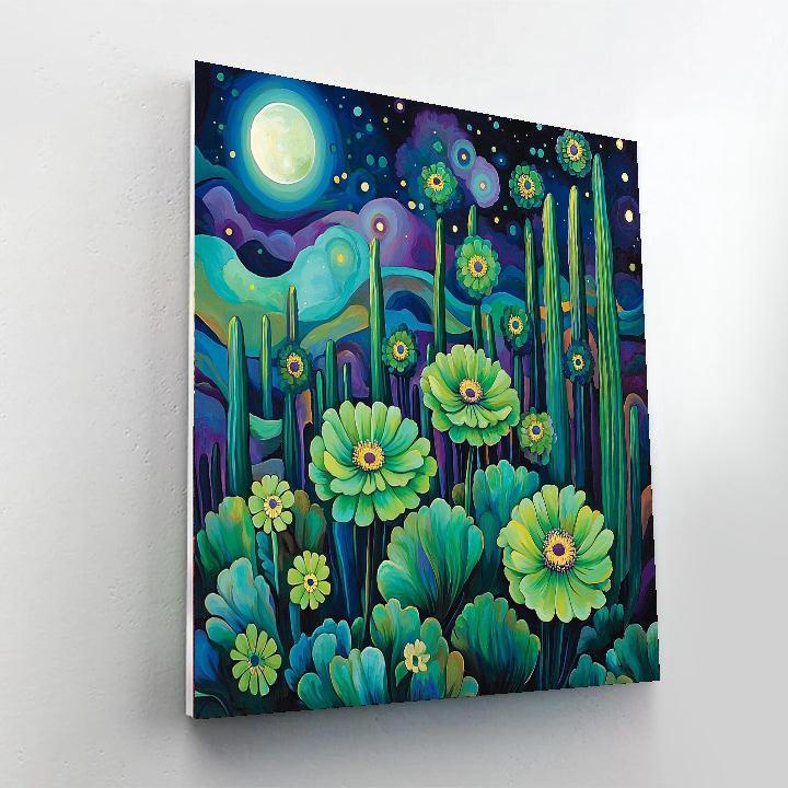 Georgia O’Keeffe Inspired Night Blooming Cactus  Numbered Painting Kits