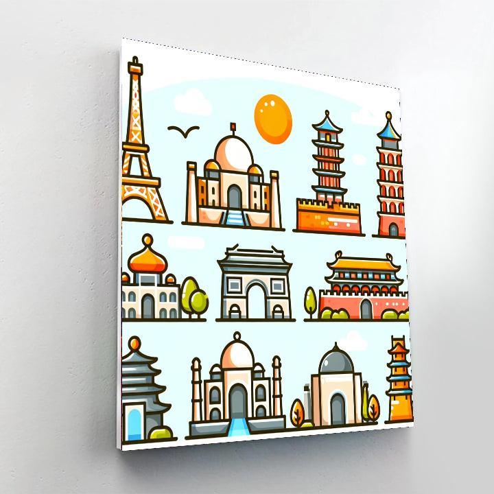 Around The World Adventure Numbered Painting Kits